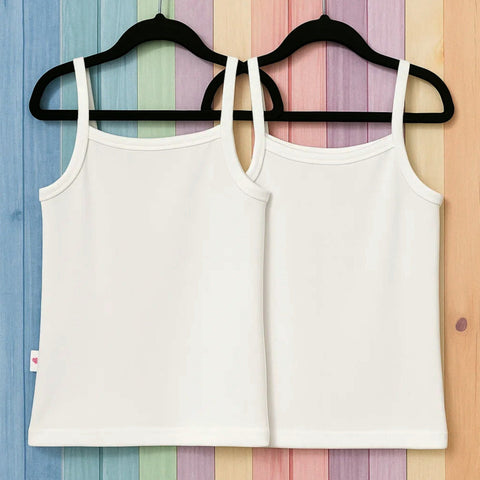 Pack of 2 - Girl's Camisole - White