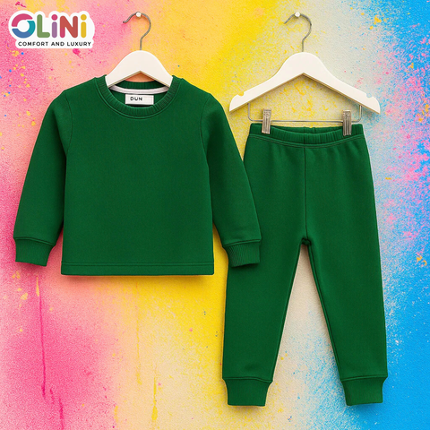 OLINI - Rib Body Warmer Set - Green