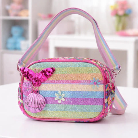 Girl's - Fashion Crossbody Bag - Dark Pink - Shining Fish - 118802