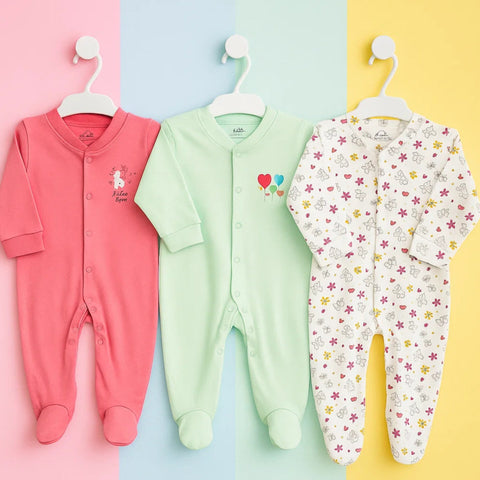 BRL - Pack of 3 - Sleep Suits - Unicorn