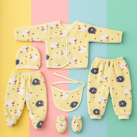 Fleece - 6 Pieces - Starter Set - Yellow - Sheeps