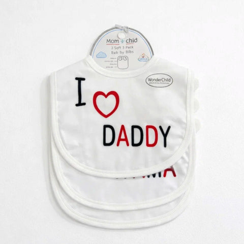 Wonderchild - Pack of 3 - White Bibs - Mommy Daddy