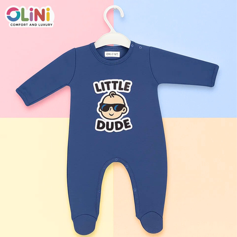 OLINI - Fleece - Romper - Blue - Little Dude