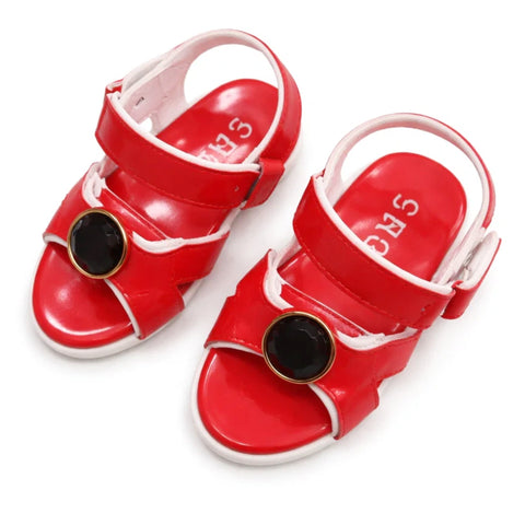 Little Baby - Girls - Sandal - Red - Beads
