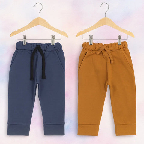 Bug Bears - Pack of 2 - Cotton Trousers - Grey & Brown