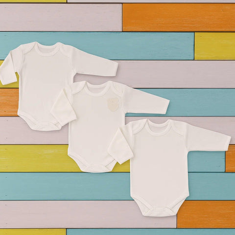 Super Kid Pack of 3 Body Suits - White