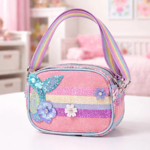 Girl's - Fashion Crossbody Bag - Blue - Shining Fish - 118802