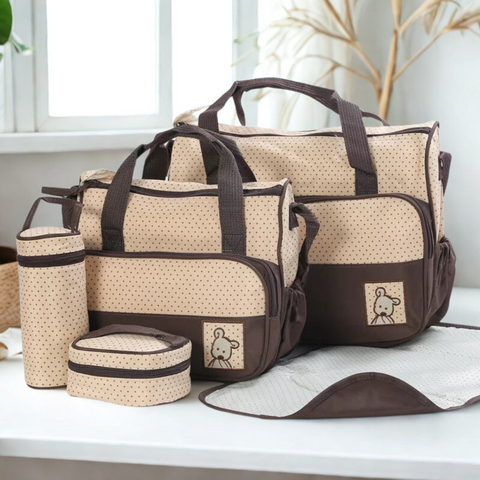 5 Pieces Dotted Bag Set