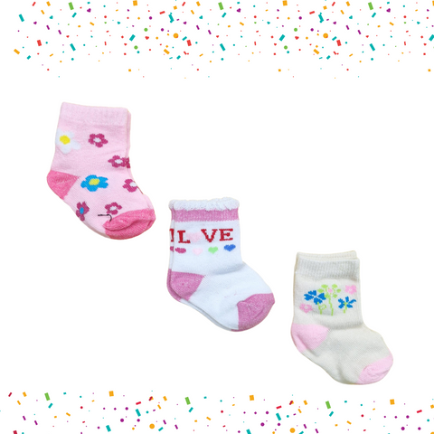 Pair of 3 Socks - Girls - Theme 2