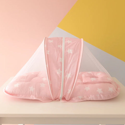 Mosquito Bed Net - Vol-08-25 - Pink - Stars
