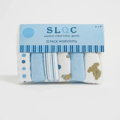 SLQC - Pack of 12 Face Towels - Blue - China