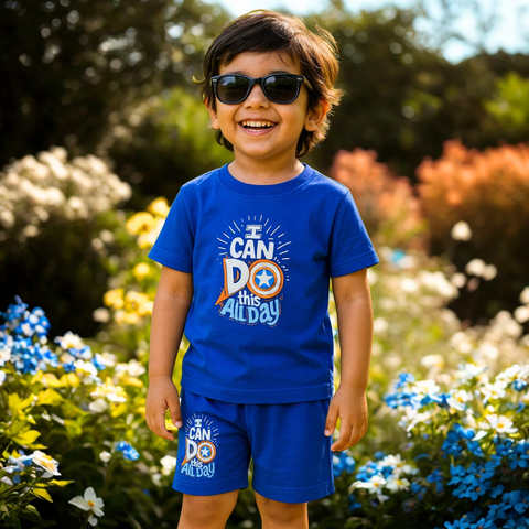 Lucido - T-Shirt & Shorts - Blue - Do This
