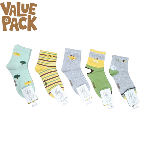 Pair of 5 Socks - Size 9-12 - Theme 2