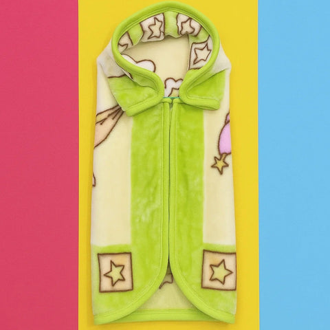 Junio Kids Single Ply - Zip Blanket - Green - Star Bear - 25