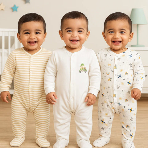 BRL - Pack of 3 - Sleep Suits - Streak