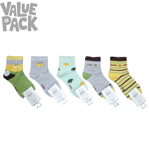 Pair of 5 Socks - Size 5-8 - Theme 4