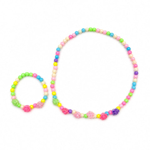 Girl's Necklace & Bracelet - Colorful - Mix Characters