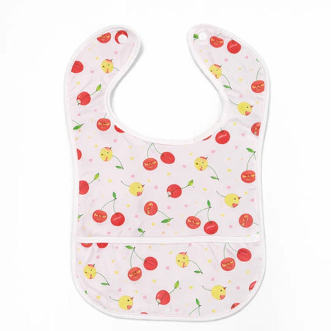 Meme - Baby Bib - Light Pink - Cherries