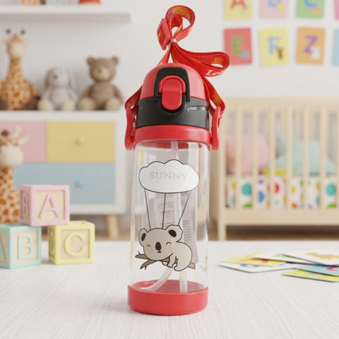 Sunny Koala - Straw Sippy Cup - Red - 380 ML