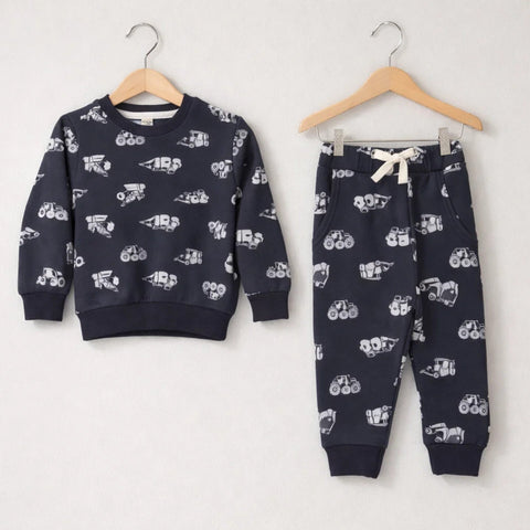Z Kids - 2 Pieces - Suit Set - Charcoal - Construction Work
