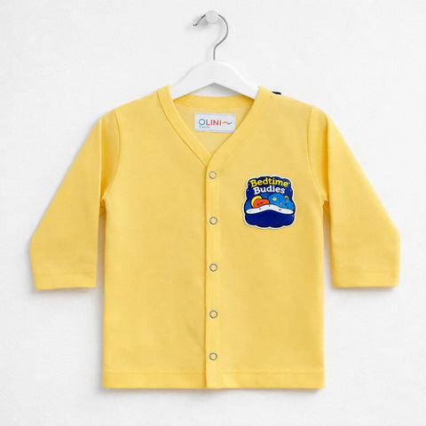 OLINI - Cotton Jersey - Night Suit - Yellow - Bedtime Buddies
