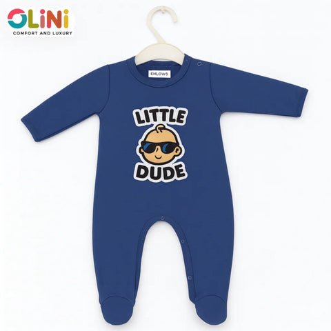 OLINI - Fleece - Romper - Blue - Little Dude