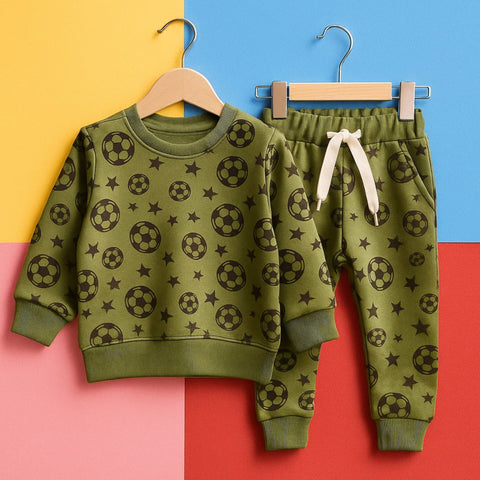 Z Kids - 2 Pieces - Suit Set - Green - Football - 25