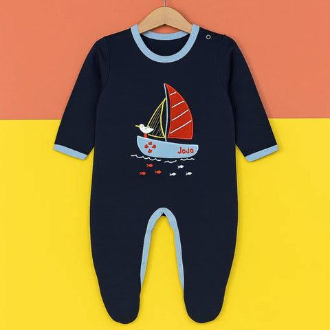 TBS - Fleece Romper - Navy Blue - Ship