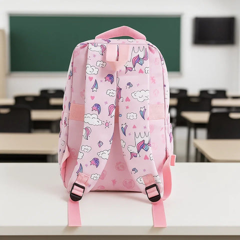 School Bag - Pink - Unicorn - DW19