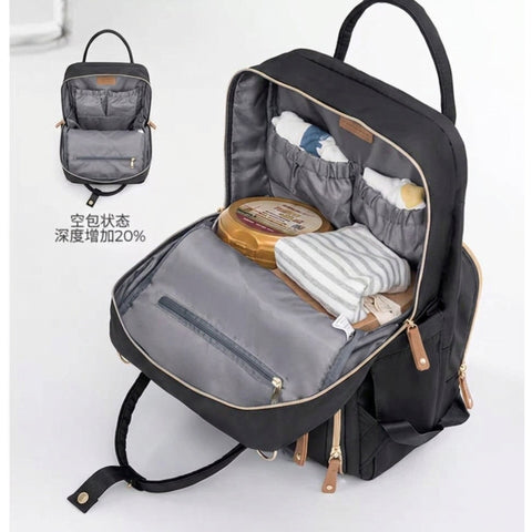 Alamom - Waterproof Diaper Backpack - Black