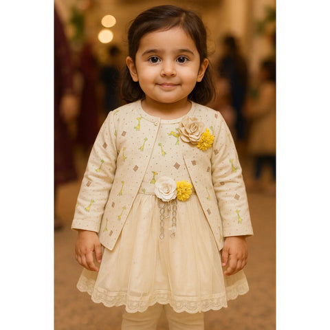 3 Pieces - Frock Set - Kites - Skin