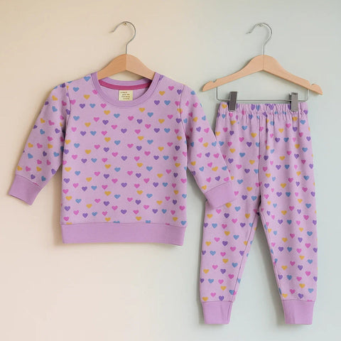 Wow - 2 Pieces - Suit Set - Purple - Hearts - 25