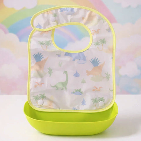 Enfant - Silicon Container Bib - Dinosaur