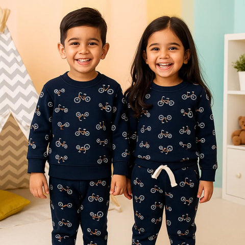 Z Kids - 2 Pieces - Suit Set - Navy Blue - Bicycle - 25