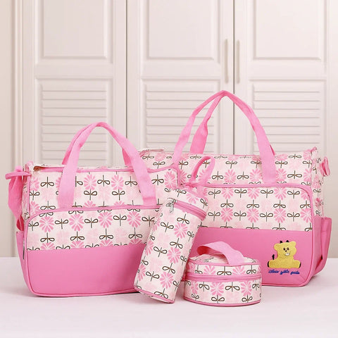 5 Pieces Flowers Bag Set