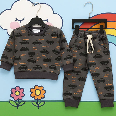 Z Kids - 2 Pieces - Suit Set - Charcoal Grey - Beep Beep - 25