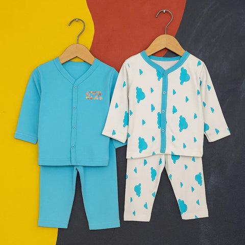 TBS - Pack of 2 - Night Suits - Blue & Clouds