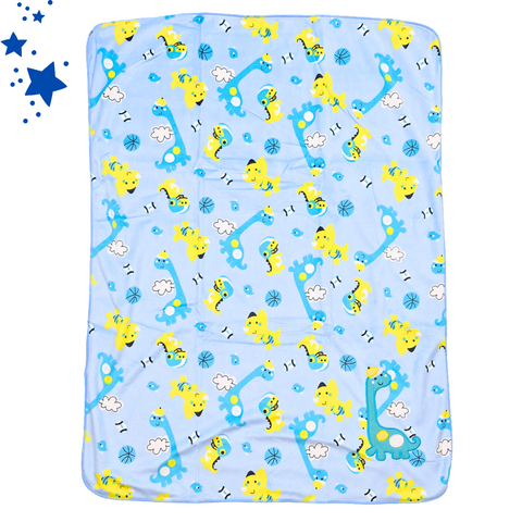 For Baby - Fur Blanket - Blue - Dinosaur