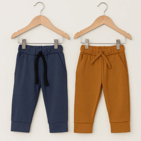 Bug Bears - Pack of 2 - Cotton Trousers - Grey & Brown