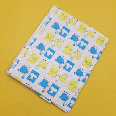 Diaper Changing Sheet - Yellow & Blue - Sheeps