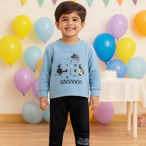 2 Pieces - Suit Set - Blue - Street Style