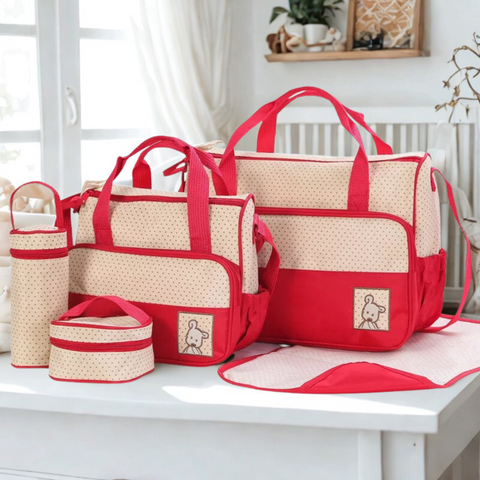 5 Pieces Dotted Bag Set