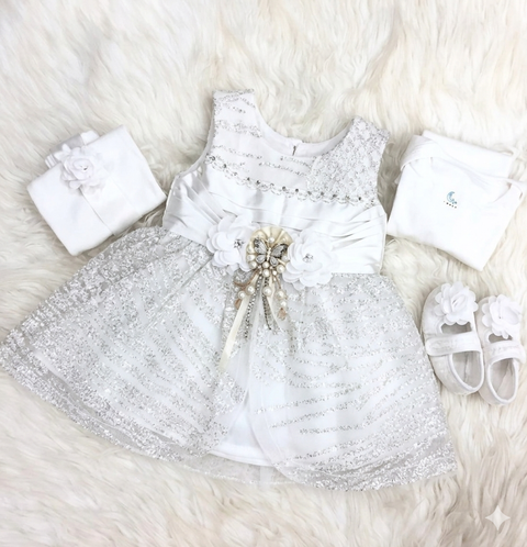 HY - 5 Pieces - Starter Set Box - Three Flowers - Fancy - White