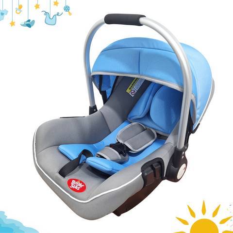 Bright Stars Carry Cot - Blue & Gray