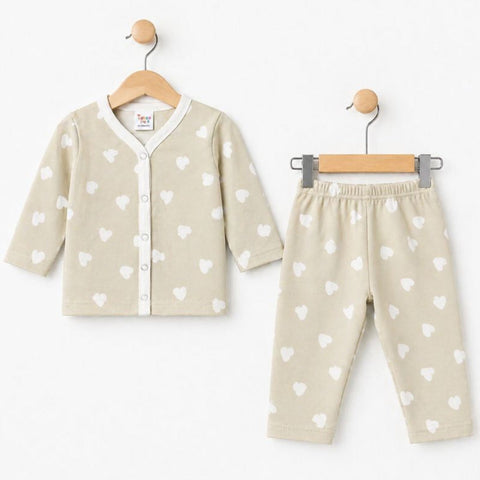TBS - Cotton Interlock - Night Suit - Skin - Hearts - 26