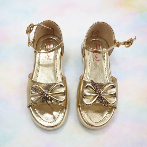 Girls - Sandal - Golden - Bow