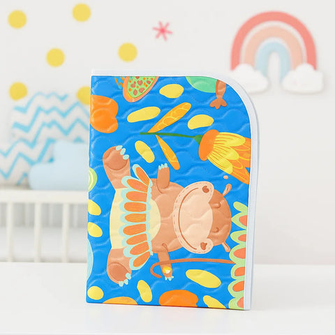 Diaper Changing Sheet - Mini - Blue - Animals