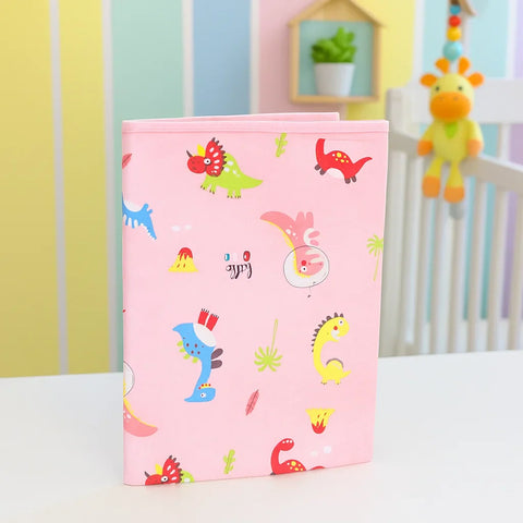 Diaper Changing Sheet - Medium - 27*19 Inches - Pink - Dinosaur