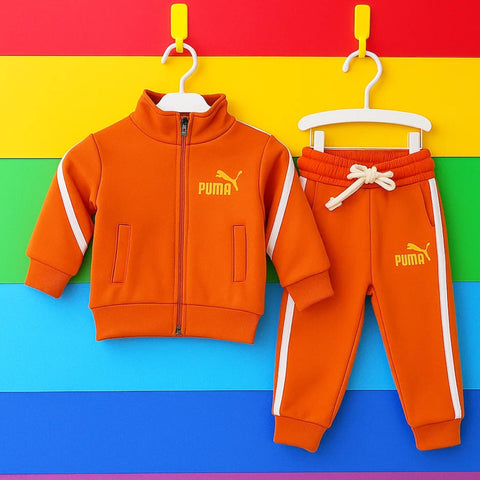 Pum - 2 Pieces - Suit Set - Orange - Stripes
