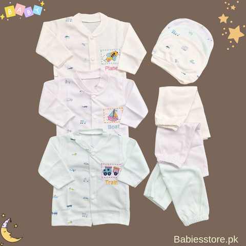 Kiddy's - Pack of 3 - Newborn Night Suits - Transport